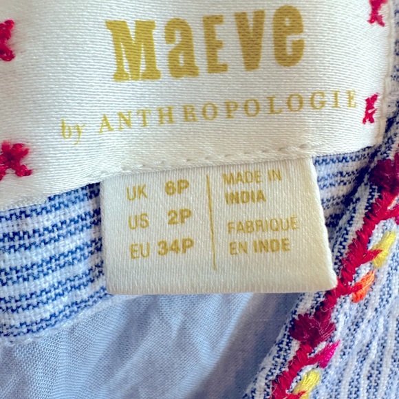 Anthropologie Maeve Madeleine Embroidered Shift Dress - Picture 12 of 13